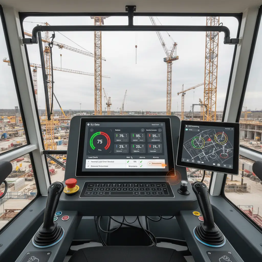 Operator console of a Safe Load Indicator and Anti-Collision Device